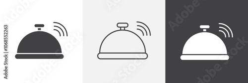 Reception bell icon set. vector illustration.