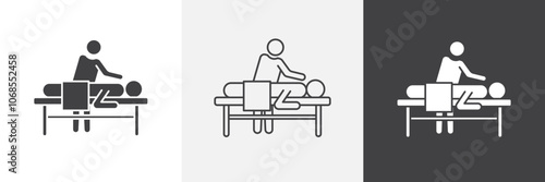 Massage icon set. vector illustration.