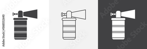 Air horn icon set. vector illustration.