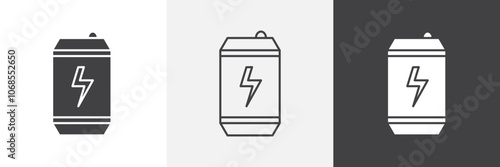 Energy drink icon set. vector illustration.