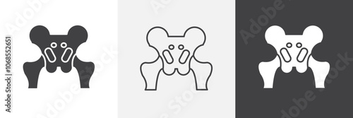 Pelvis icon set. vector illustration.