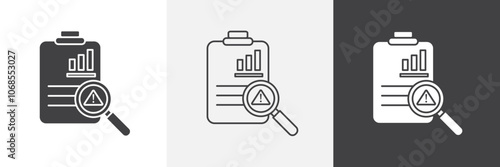 Risk analysis icon set. vector illustration.