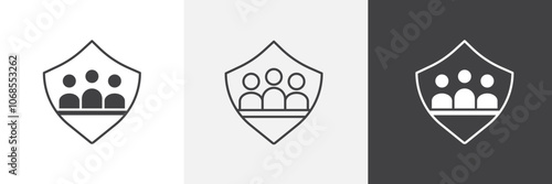 Family insurance icon set. vector illustration.