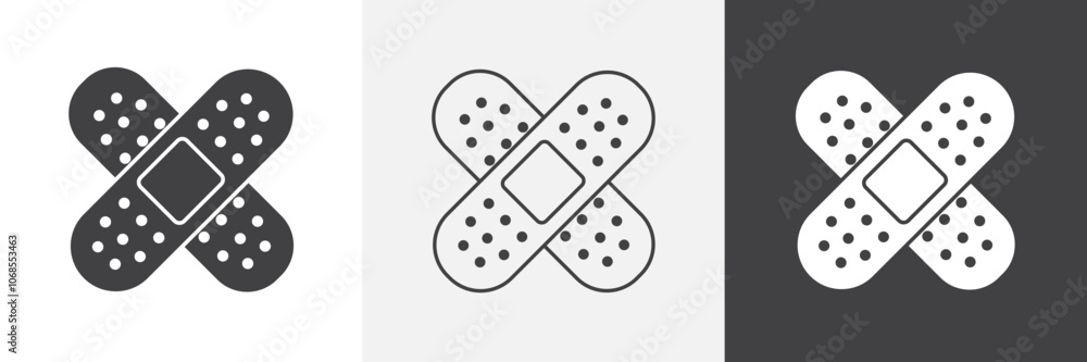 Band aid icon set. vector illustration. Band aid icon set. vector illustration.