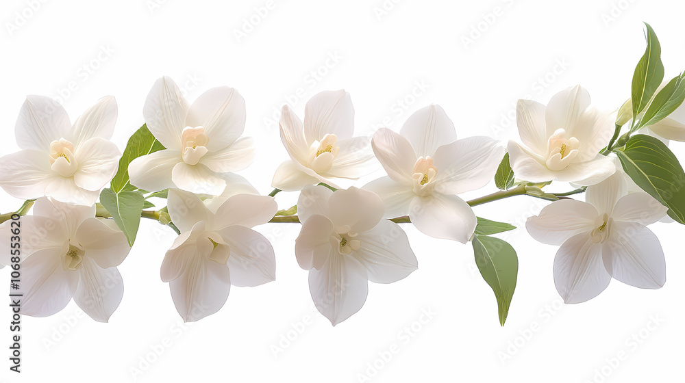 Dendrobium Orchids flowers Isolated on white background. Dendrobium Orchids flowers Isolated on white background.