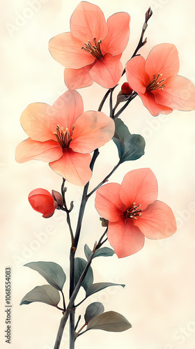 Wallpaper Mural Dendrobium Orchids flowers  Isolated on white background. Torontodigital.ca