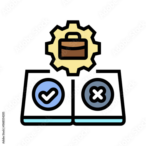 company bylaws corporate law color icon vector. company bylaws corporate law sign. isolated symbol illustration