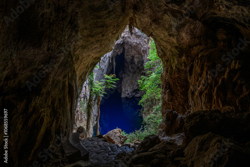Chirorodziva (the pool of the fallen) at the Chinhoyi, Zimbabwe