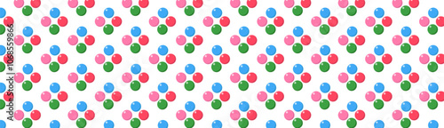 beads balls colored pattern on transparent background