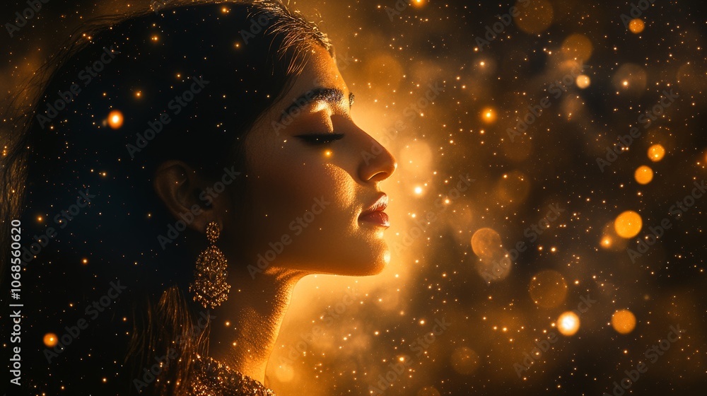 Mystical Pakistani Night Sky with Celestial Glow - Surreal and Ethereal Background of Stars and Lights Mystical Pakistani Night Sky with Celestial Glow - Surreal and Ethereal Background of Stars and Lights