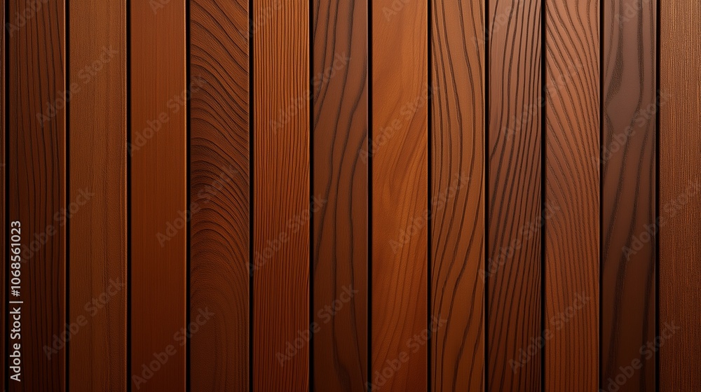Naklejka premium Vertical Wood Grain Texture in Warm Brown Tones for Background and Decor