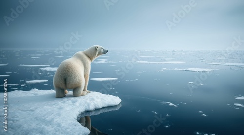 a picture of polar bear in the stack of ice