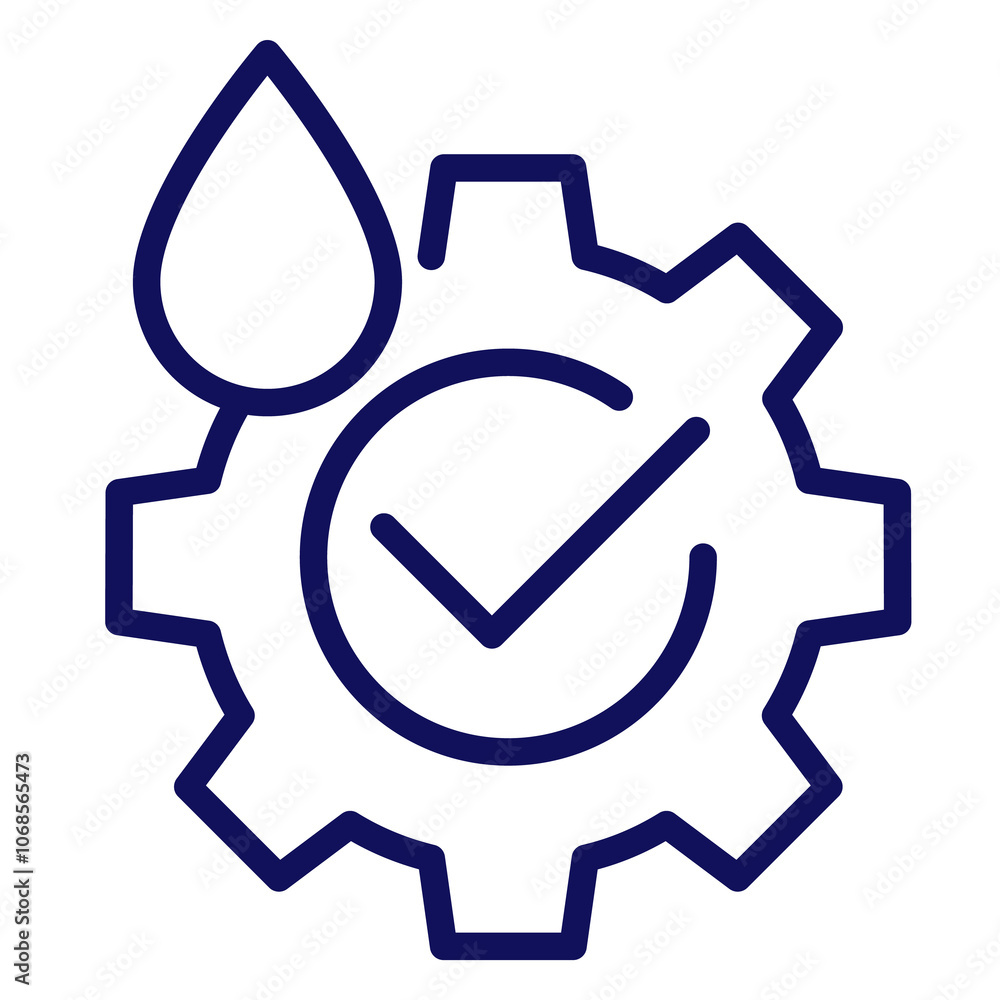 lubricant line icon with a gear lubricant line icon with a gear