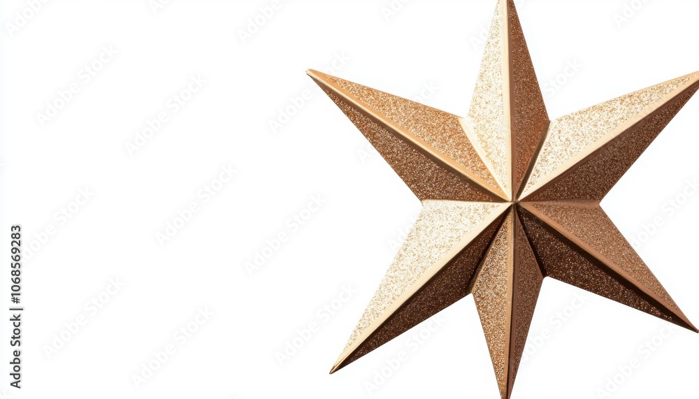 a decorative gold star with glitter, perfect for festive displays, shimmering and elegant, isolated on white background a decorative gold star with glitter, perfect for festive displays, shimmering and elegant, isolated on white background