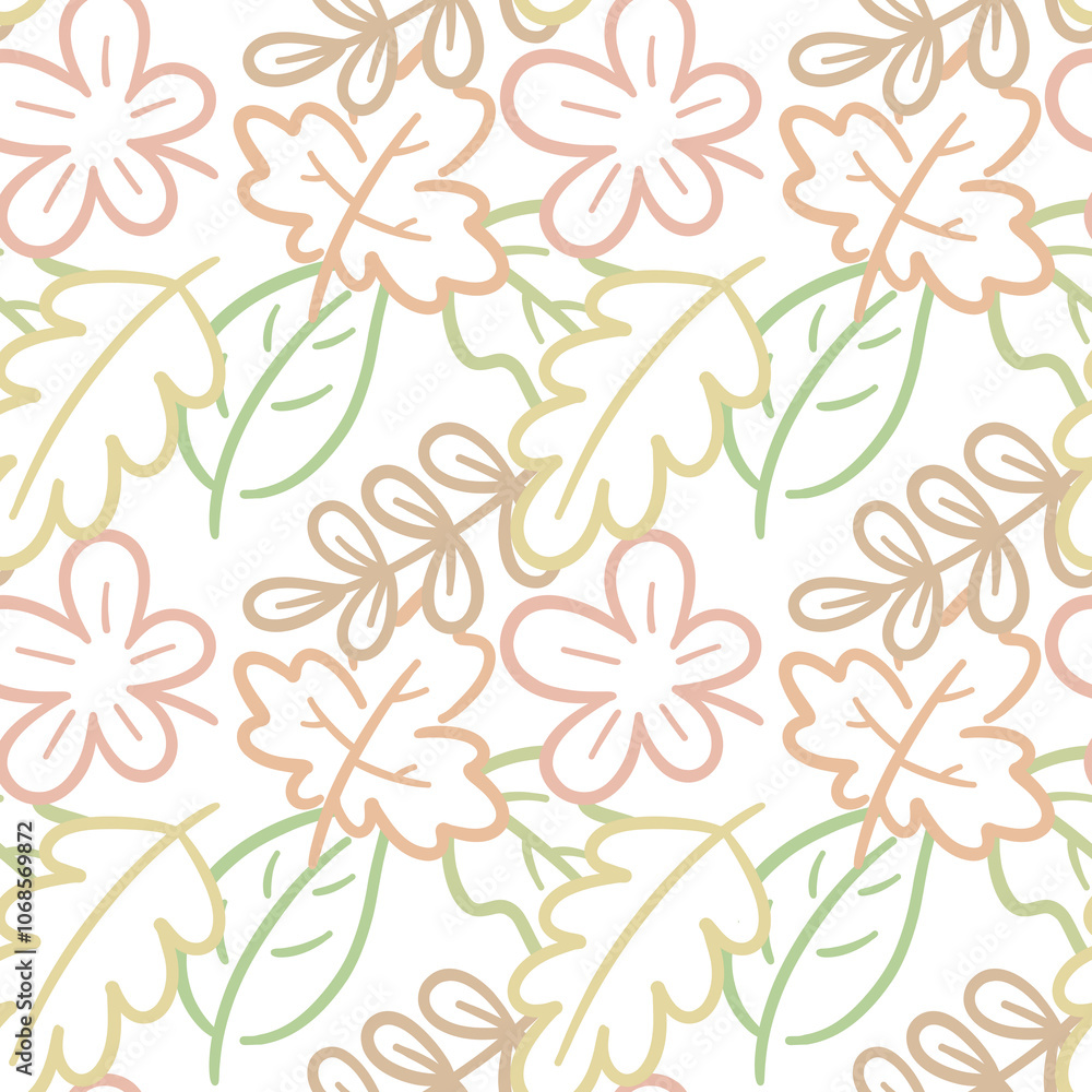 Fototapeta premium seamless leave pattern