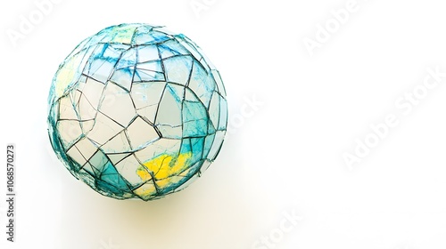 Global communications disruption illustration depicting a world map with broken connections, symbolizing the impact of severed networks on international collaboration and information exchange.