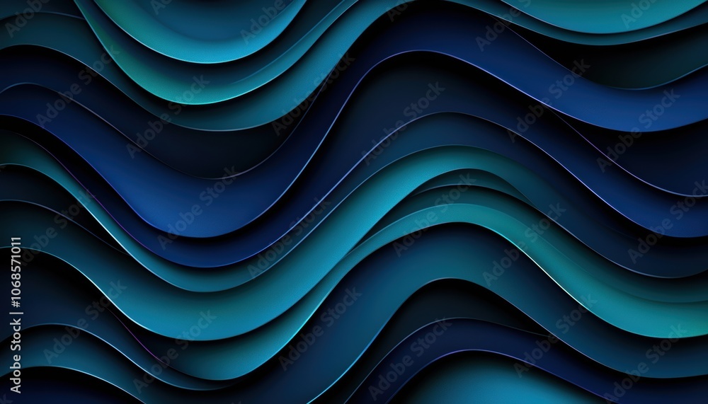 Flowing blue and green waves with soft lighting on a dark background soft bokeh blur captures motion in smooth patterns gentle curves floating effect digital art Flowing blue and green waves with soft lighting on a dark background soft bokeh blur captures motion in smooth patterns gentle curves floating effect digital art