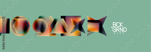 Fluid color geometric shapes abstract background. Vector Illustration For Wallpaper, Banner, Background, Card, Book Illustration, landing page