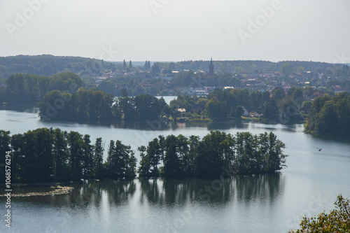 Idyllic view of Feldberger Seenlandschaft in Germany photo