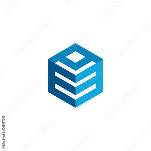 Abstract Hexagon Cube Logo design vector template