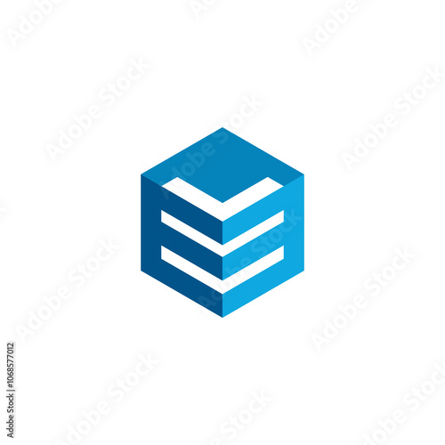 Abstract Hexagon Cube Logo design vector template