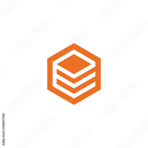 Abstract Hexagon Cube Logo design vector template