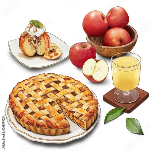 apple pie on a plate