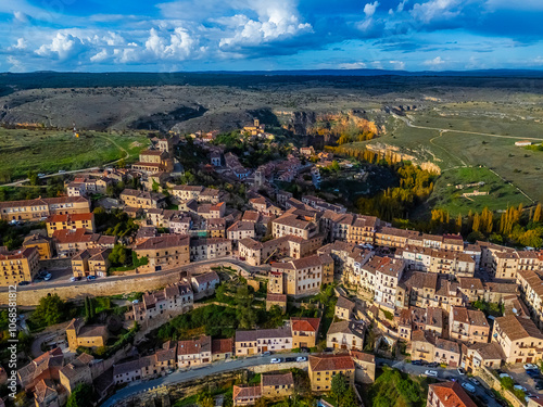 Aerial view of Sepulveda, Segovia province, Spain photo