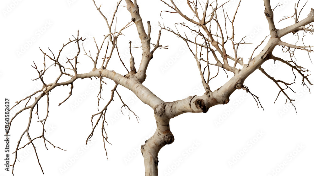Fototapeta premium dead tree on a white