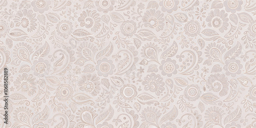 Seamless textured Damask wallpaper with floral soft pink pattern for antique design style