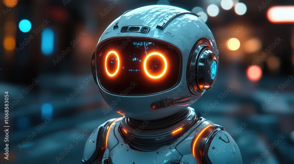 futuristic 3d illustration of a chatbot, representing an ai-powered conversational assistant, designed with visually striking elements, showcasing technology's role in enhancing communication futuristic 3d illustration of a chatbot, representing an ai-powered conversational assistant, designed with visually striking elements, showcasing technology's role in enhancing communication