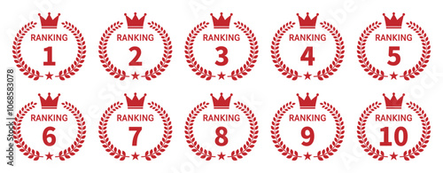 ランキングアイコン 赤