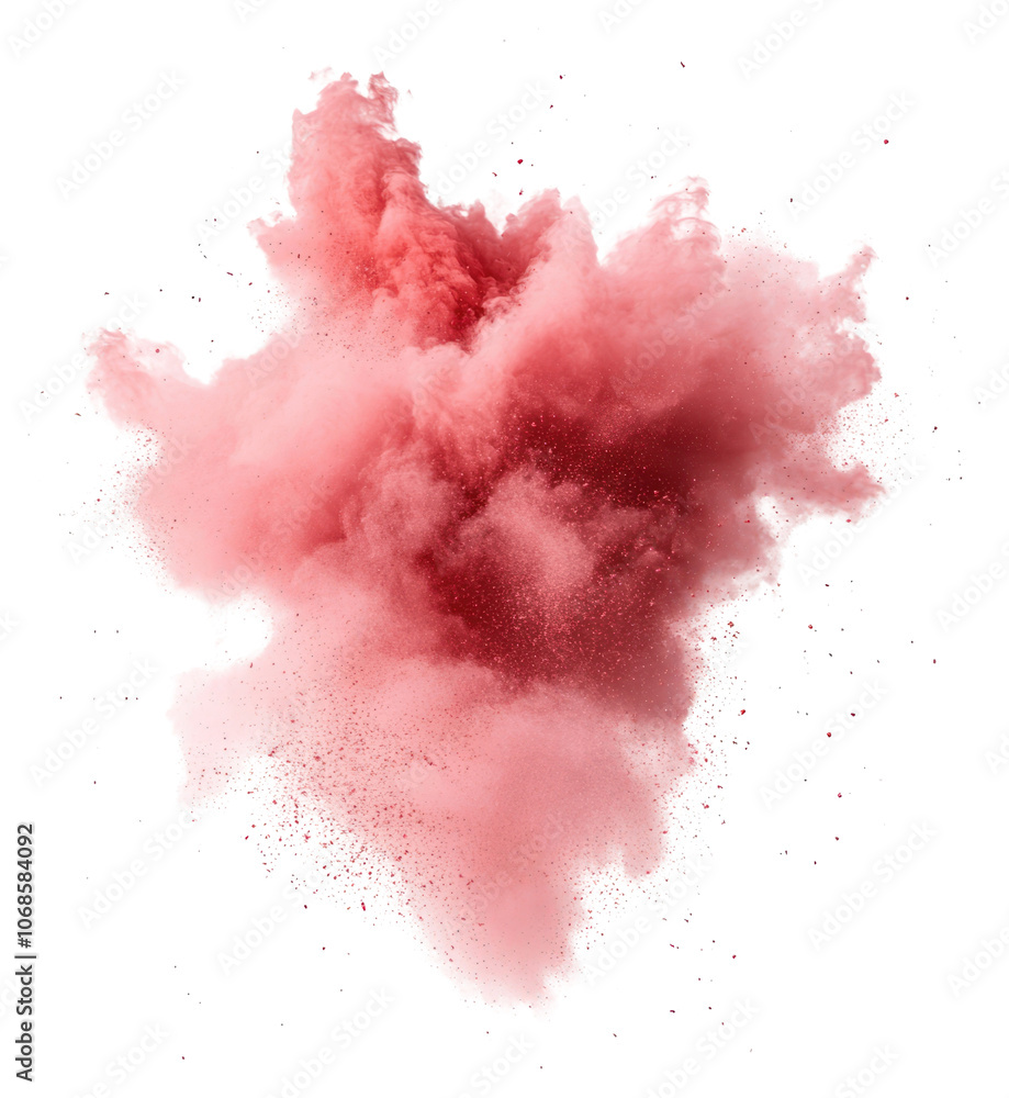 PNG Vibrant red powder explosion art PNG Vibrant red powder explosion art