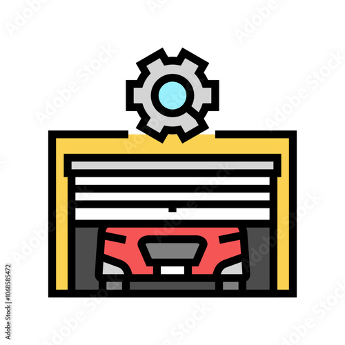 garage door maintenance home color icon vector. garage door maintenance home sign. isolated symbol illustration