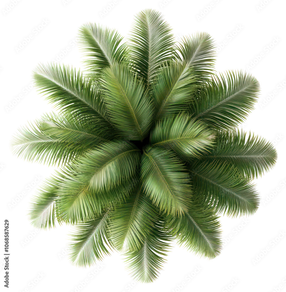 PNG Lush tropical palm leaves arrangement PNG Lush tropical palm leaves arrangement