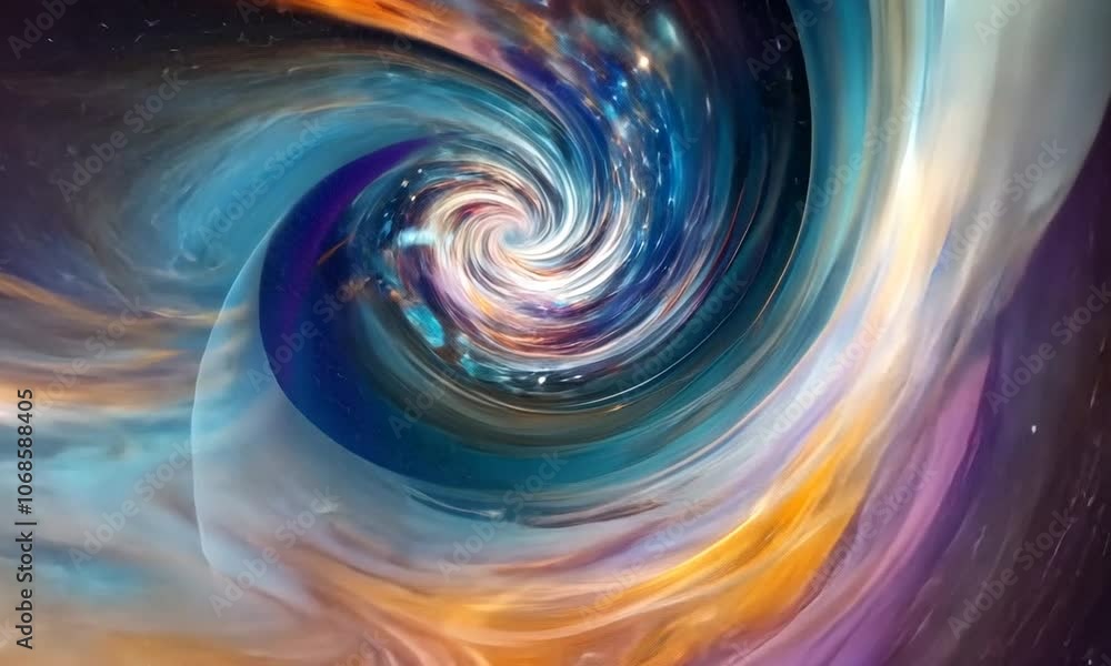 Vibrant Cosmic Swirl Captivating the Colors of the Universe, Merging into a Spectacular Abstract Spiral Vibrant Cosmic Swirl Captivating the Colors of the Universe, Merging into a Spectacular Abstract Spiral
