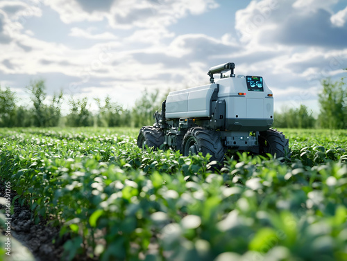 3D Autonomous Agricultural Robot Cultivating Green Crops