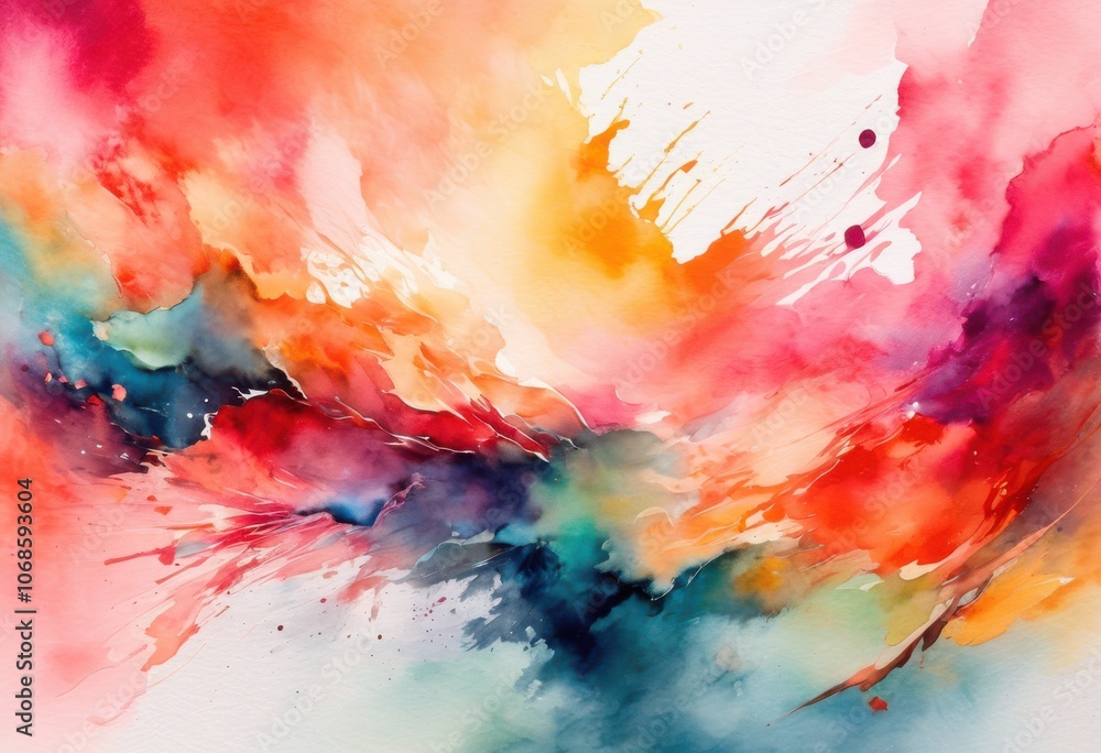 Fototapeta premium stunning vibrant watercolor textures abstract canvas designs enhancing colors visual appeal, hues, palette, artistic, fluid, pattern, technique, imagery
