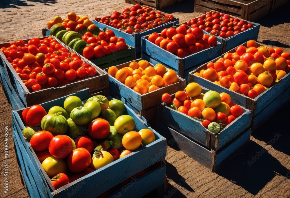 vibrant fresh produce displayed over textured wooden crates bright colors natural elements, fruit, vegetable, market, colorful, arrangement, organic, harvest vibrant fresh produce displayed over textured wooden crates bright colors natural elements, fruit, vegetable, market, colorful, arrangement, organic, harvest