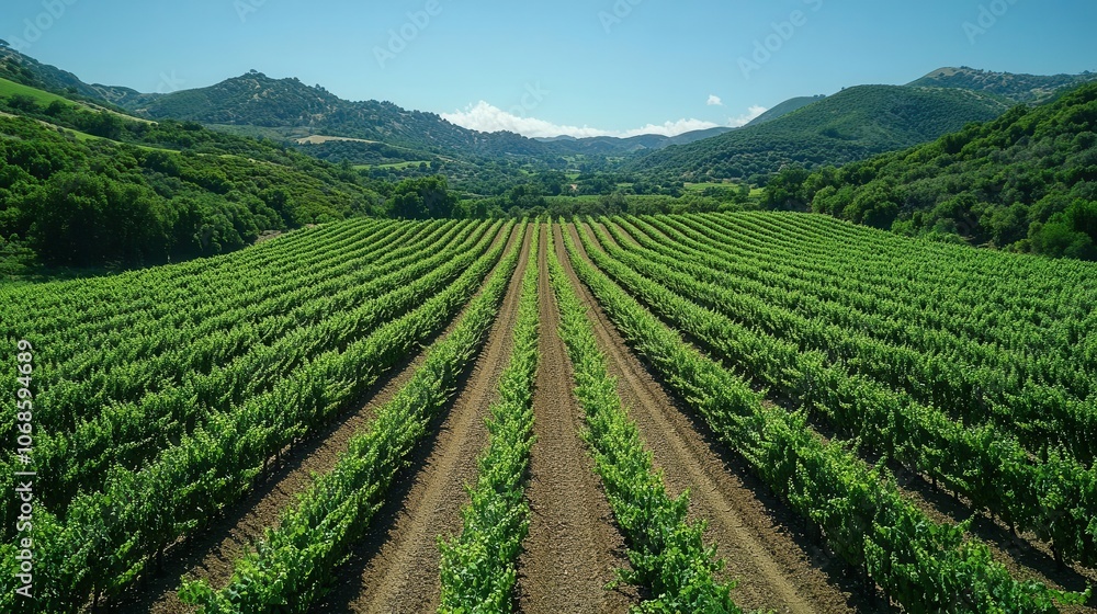 green vineyard with rows of grapevines ready for harvest, showcasing the lush landscape and ripe grapes, symbolizing the production of fine wines in a picturesque setting green vineyard with rows of grapevines ready for harvest, showcasing the lush landscape and ripe grapes, symbolizing the production of fine wines in a picturesque setting
