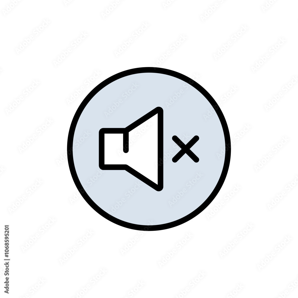 Audio silent mode setting color icon. Sounds control. Silence notifications. Simple style sign for mobile concept and web design. Audio silent mode setting color icon. Sounds control. Silence notifications. Simple style sign for mobile concept and web design.