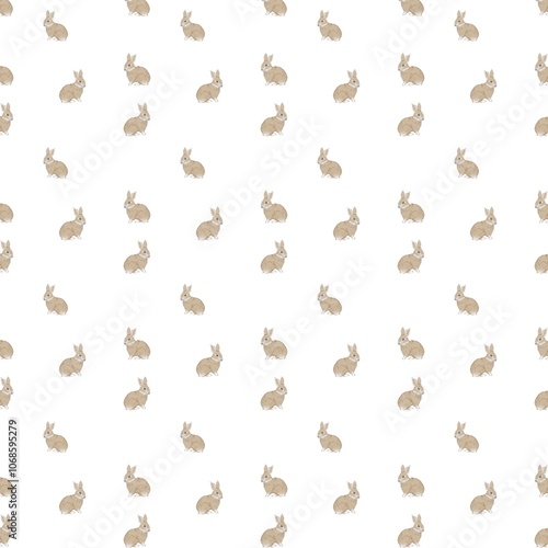 Cute Rabit pattern Seamless Rabbit pattern Adorable Bunny Wallpaper Brown Rabbit Background Fluffy Bunny lustration photo