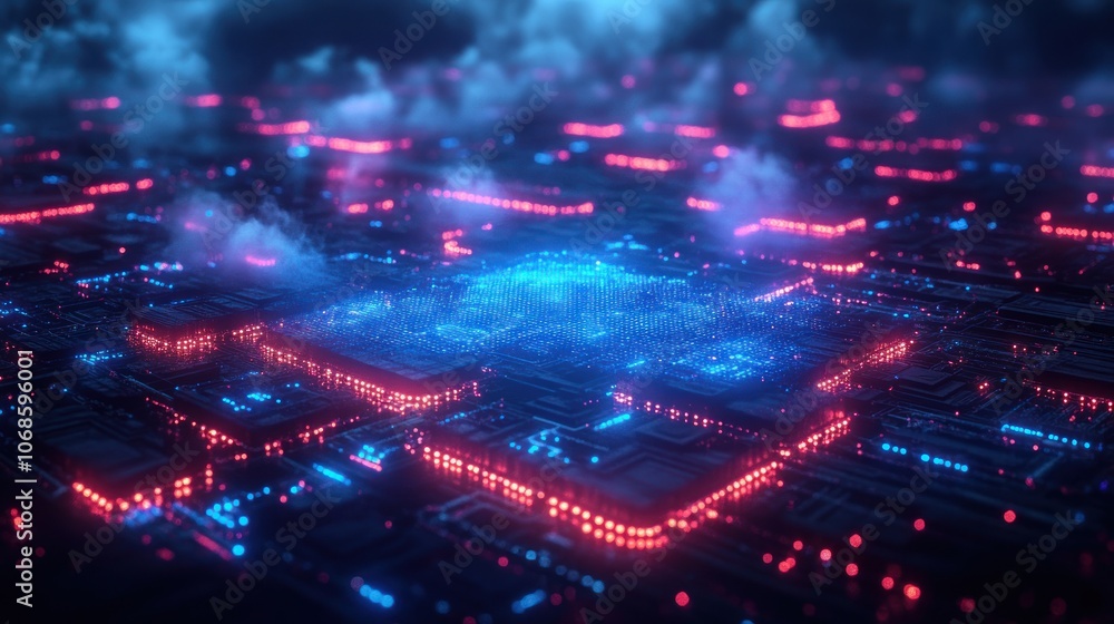 Abstract Digital Circuit Board Abstract Digital Circuit Board