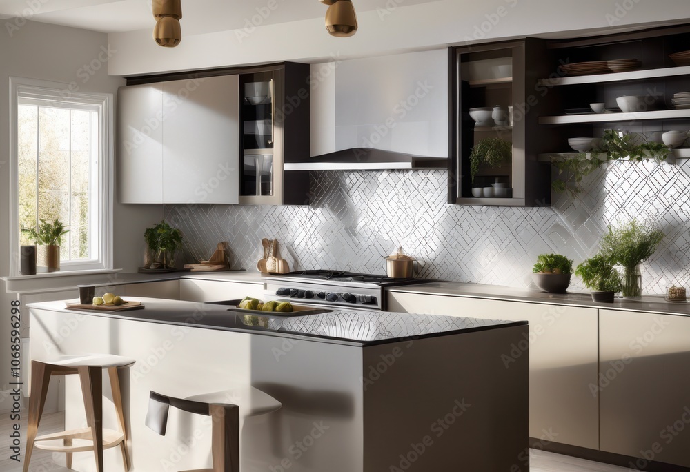 elegant kitchen reflective surfaces captured stunning showcasing sleek designs modern elements, appliances, arrangement, ambiance, accessories, bright elegant kitchen reflective surfaces captured stunning showcasing sleek designs modern elements, appliances, arrangement, ambiance, accessories, bright