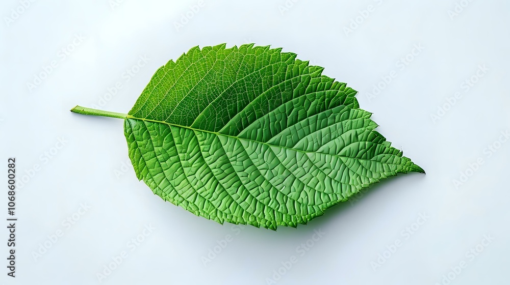 Obraz premium Green Leaf with Detailed Veins