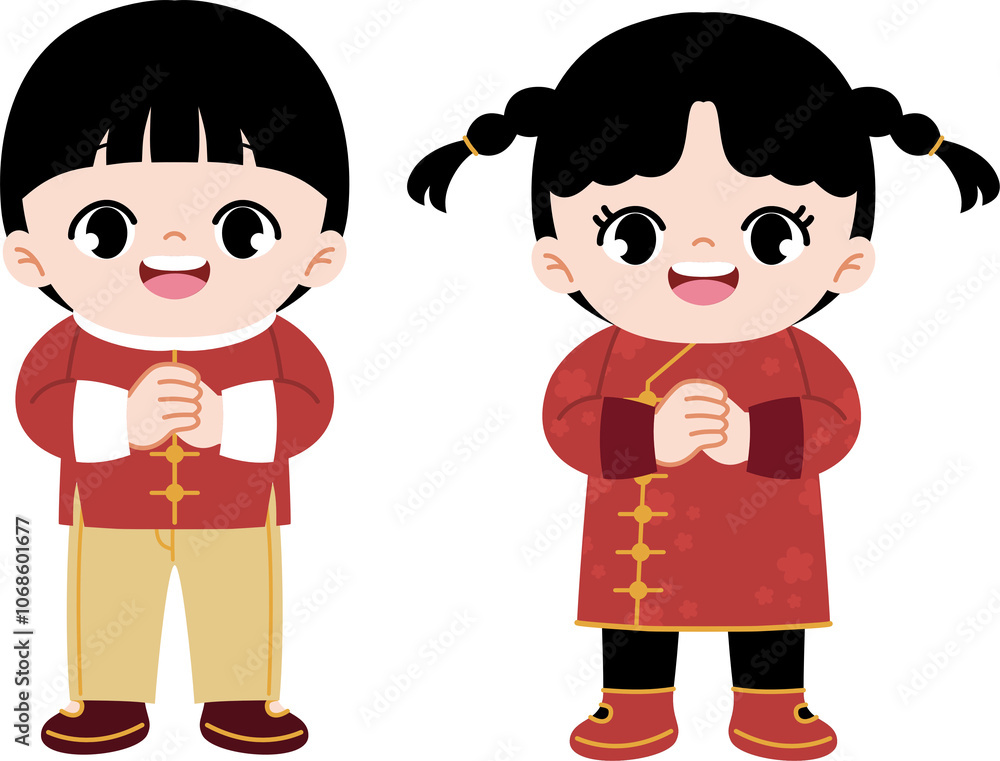 Cute Kid Celebrating Chinese New Year Cute Kid Celebrating Chinese New Year