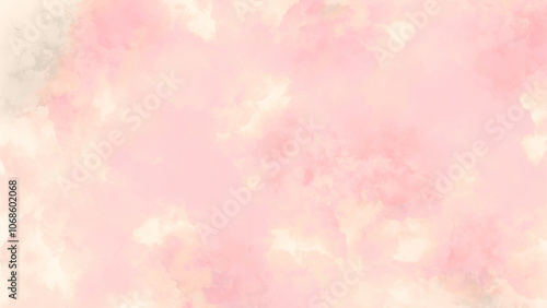 Abstract Pink ink and watercolor textures on white paper background. Abstract Pink color light ink effect shades gradient watercolor texture. 