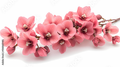 Odontoglossum Orchids flowers Isolated on white background.