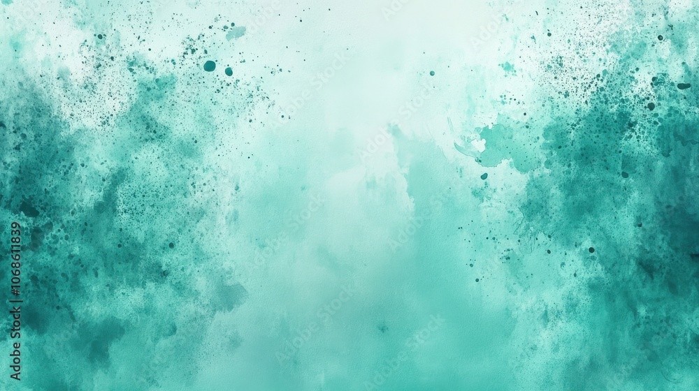 Abstract watercolor background in soothing shades of turquoise and teal, creating a calm and tranquil atmosphere. Abstract watercolor background in soothing shades of turquoise and teal, creating a calm and tranquil atmosphere.