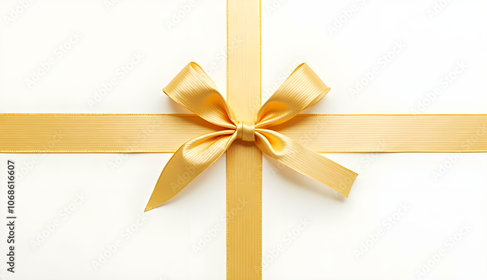 gold ribbon with bow